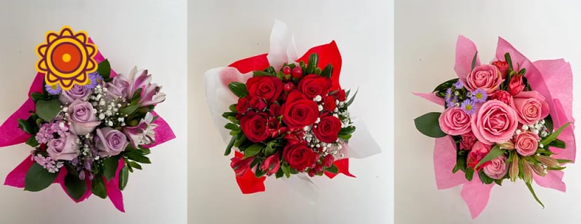 Lavender rose vanilla tea, sunset roses flowers, peach roses con letra, light green roses reseña, fresh roses near me in three vibrant bouquets.